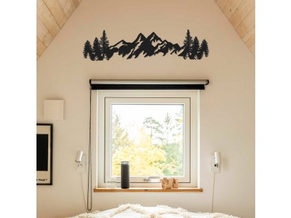 Nástěnná dekorace kovová APT630 Horský les