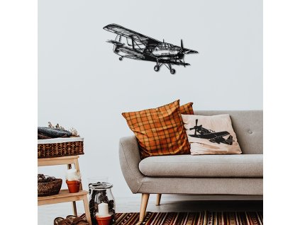 Nástěnná dekorace kovová APT322 Letadlo