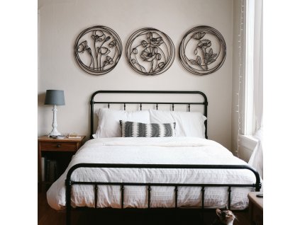 Nástěnná dekorace kovová APT356 Květiny