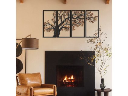Nástěnná dekorace kovová APT740 Strom