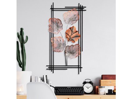 Nástěnná dekorace kovová DAIYU bronzové listy