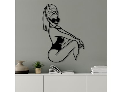 Nástěnná dekorace kovová COOL WOMAN 