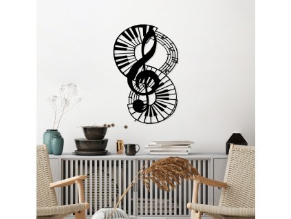 Nástěnná dekorace kovová MUSICAL 4 