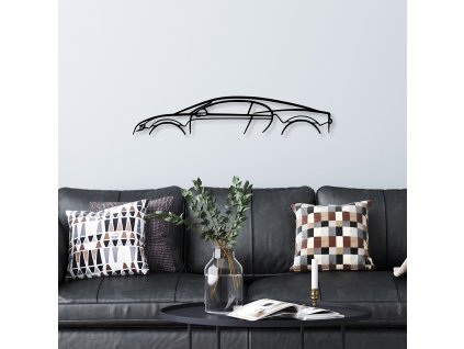 Nástěnná dekorace kovová BUGATTI VEYRON SILHOUETTE 