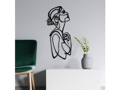 Nástěnná dekorace kovová PORTRAIT V2 Žena 