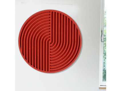 Nástěnná dekorace ART128 kulatá červená