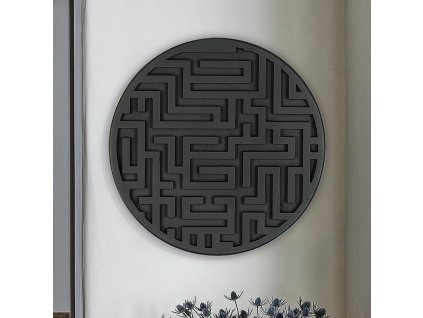 Nástěnná dekorace ART139 kulatá černá