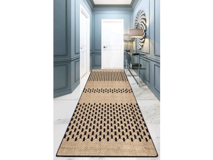 Předsíňový koberec (100 x 300 cm) RUBIKS CUBE DJT jutový potisk