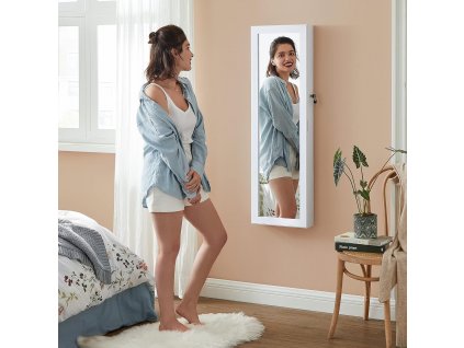 nástěnná šperkovnice se zrcadlem