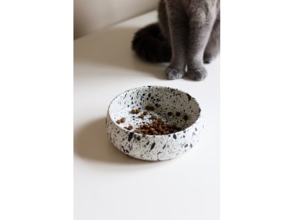 Keramická miska pro zvířata BSPT001 bílá 14 cm