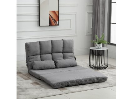 Podlahové křeslo s rozkladem 3 polohy 102x73x60cm šedá