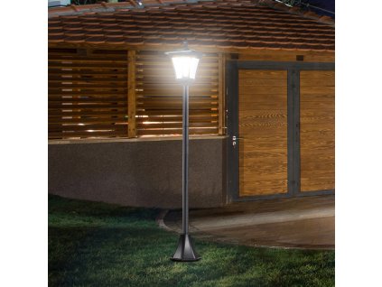 Solární zahradní lucerna LANTERN 18 x 18 x 160 cm černá