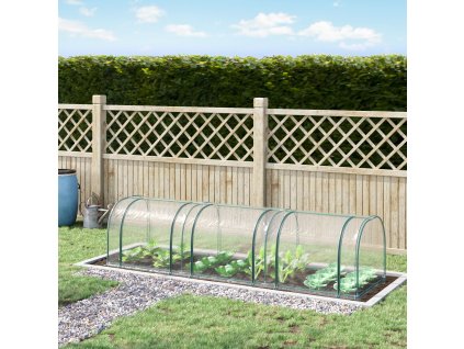 Pařeniště půlkulaté se třemi vstupy 350 x 80 x 100 cm bílá