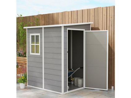 Hliníková zahradní kůlna na nářadí 122 x 192 x 149 cm šedá