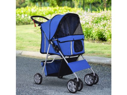 Kočárek pro psy do 10 Kg JOGGER skládací modrá