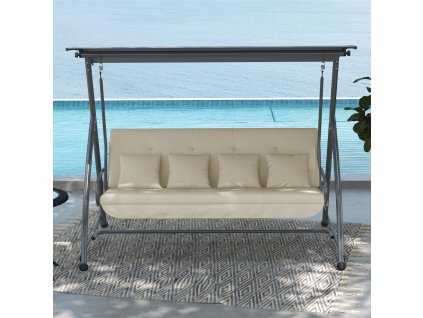 Polstr na houpačku Hollywood 170 cm polštář s opěradlem béžová