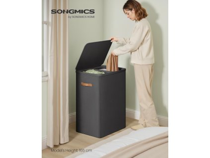 Látkový koš na prádlo 2D 170 l černá