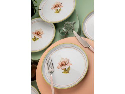 Sada na servírování dortů 6 kusů MOD 19 bílá