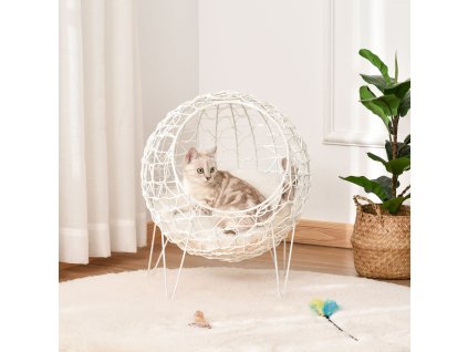 Pelíšek pro kočky GLOBE 45 x 45 x 57 cm bílá