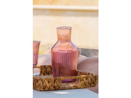 Skleněná karafa SPLENDID - DAMSON růžová