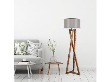 Stojací lampa MACKA hnědá šedá