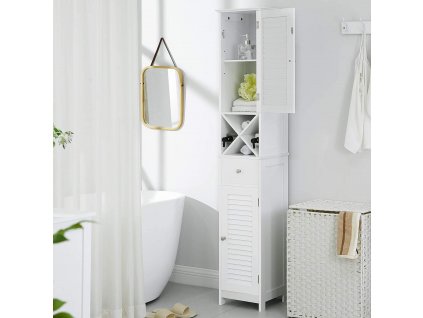 Koupelnová skříňka vysoká úzká bílá 32 x 170 x 30 cm 2
