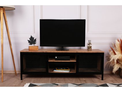 Televizní stolek ZENO borovice, černý
