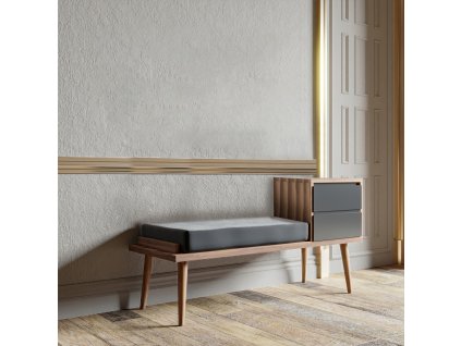 Předsíňová stěna FLUME ořech, antracit