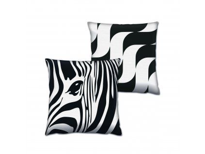 Polštářek VZOR ZEBRA 43 cm polyester-bavlna