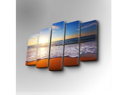 Sada nástěnných obrazů na plátně MOŘE 82 cm