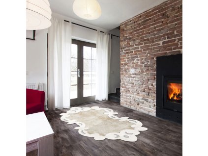 Koberec 160 x 230 SHAPE krémová