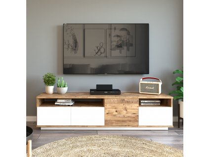 Televizní stolek FREI borovice atlantic bílá