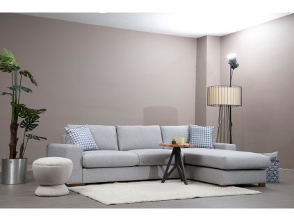 Rohová sedací souprava LOOP 12 světle šedá