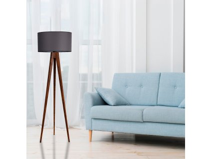 Stojací lampa LAMBADER ořech šedá