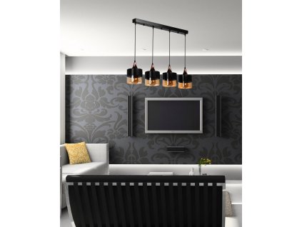 Lustr SAHRA 4 černá