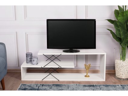 Televizní stolek ZIGZAG bílý