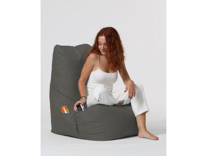 Sedací vak DIAMOND kouřový