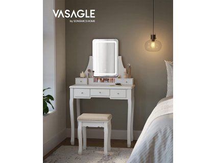 Toaletní stolek s osvětlením 80x40x137,5cm bílý