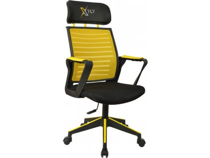 Kancelářské herní křeslo XFLY žluté černé