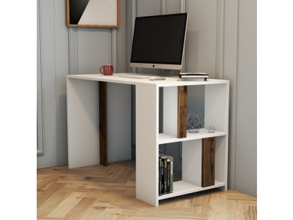 Psací stůl LIMA bílý ořech