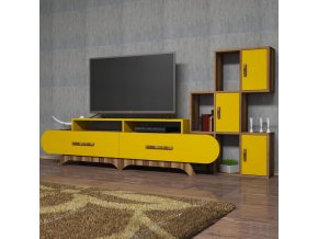 Televizní stolek FLORA S ořech žlutá