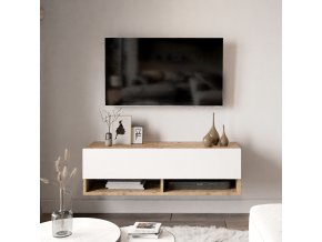 Televizní stolek FREI borovice atlantic bílá