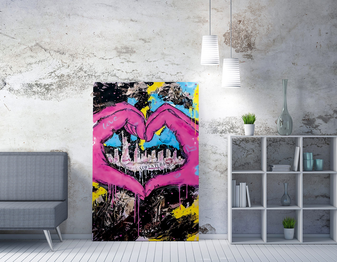 Obraz na plátně SRDCE 70 x 100 cm