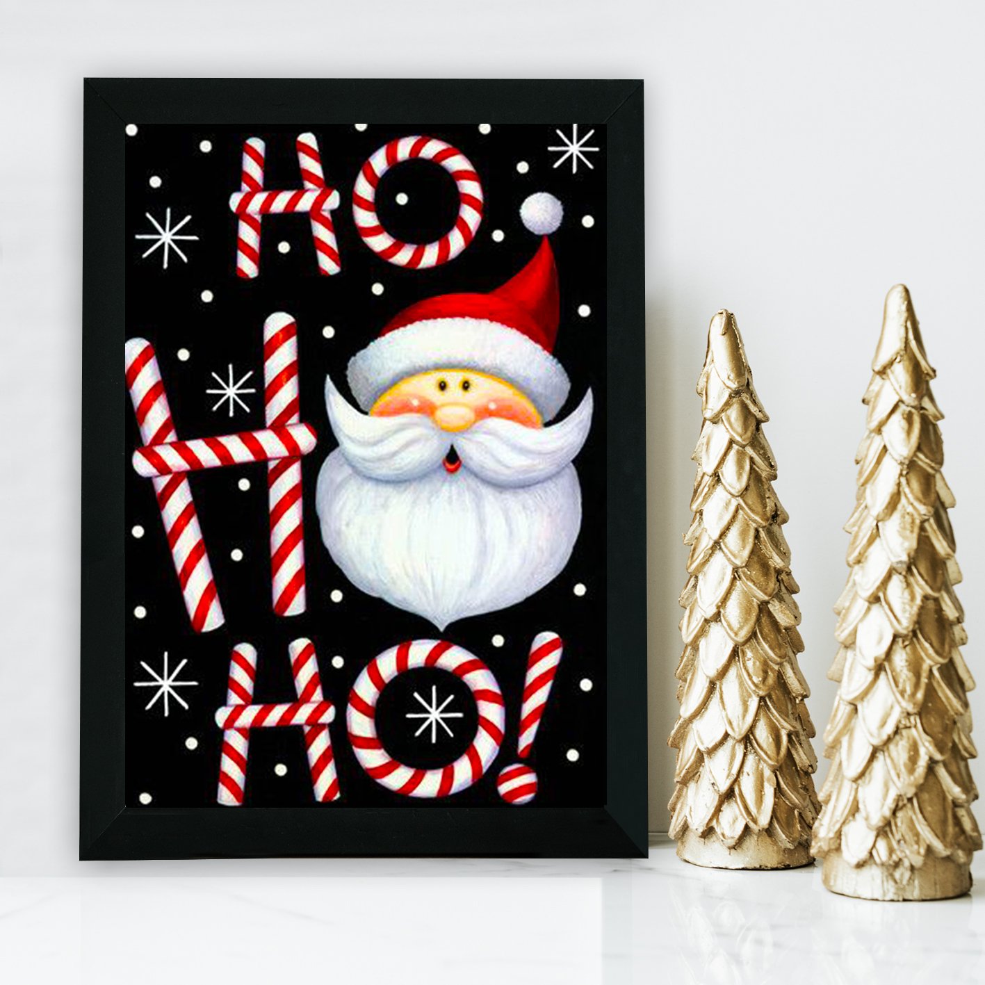 Dekorativní obraz MDF Ho Ho Ho! Santa