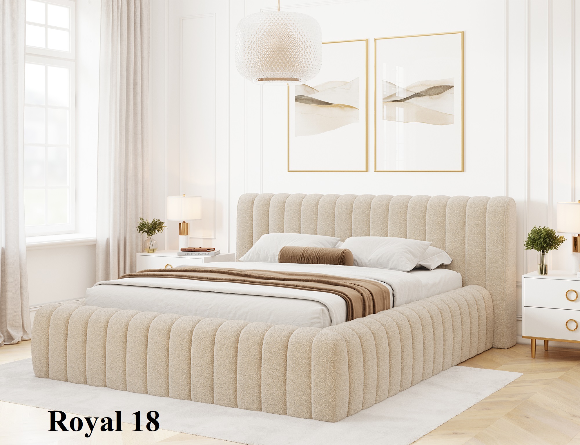 ELTAP Čalouněná postel CARILLA 160 x 200 cm Látka čalounění: Royal 18