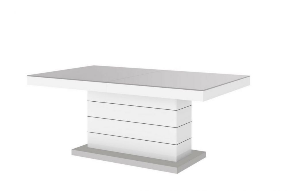 Konferenční stolek MATERA LUX MAT Světle šedo/bílý