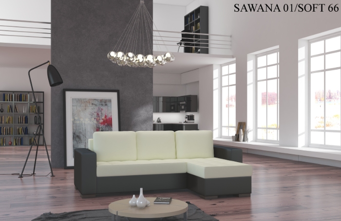 Rohová sedací souprava NEWARK Provedení: Sawana 01 + Soft 66