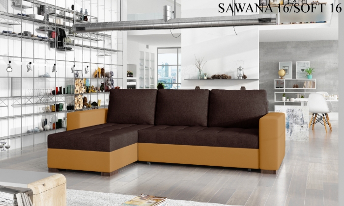 Rohová sedací souprava NEWARK Provedení: Sawana 16 + Soft 16