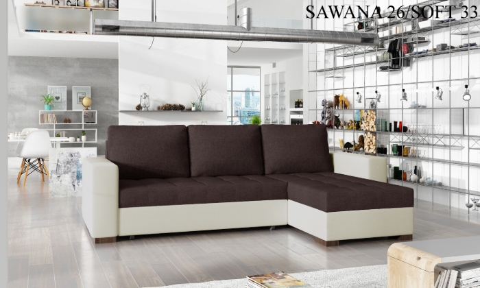 Rohová sedací souprava NEWARK Provedení: Sawana 26 + Soft 33