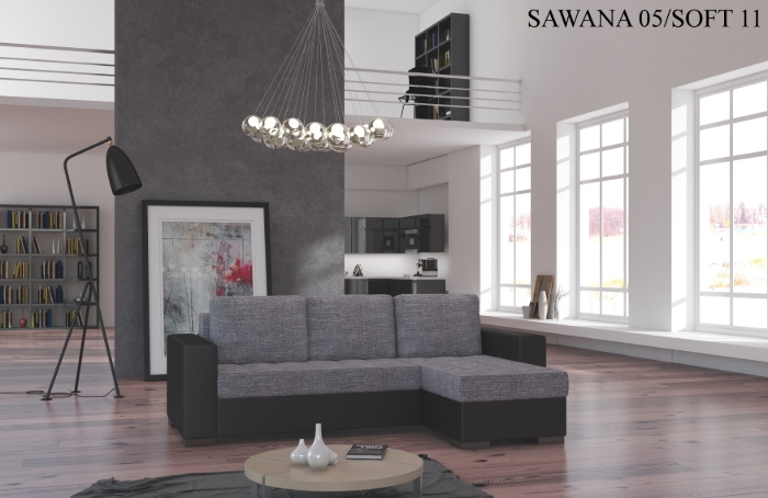 Rohová sedací souprava NEWARK Provedení: Sawana 05 + Soft 11